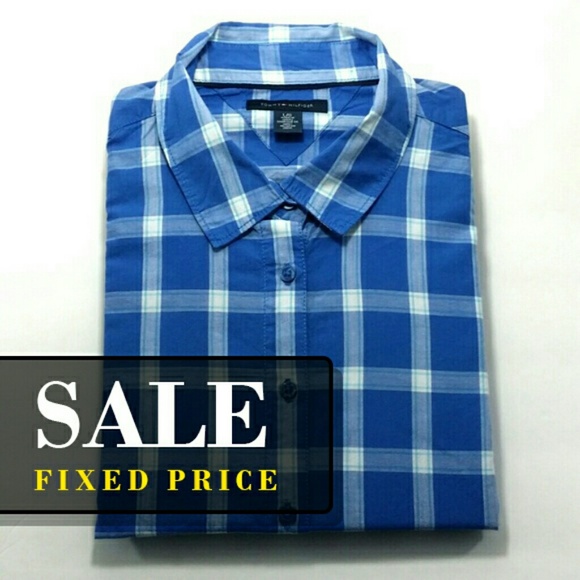 Tommy Hilfiger Other - SALE! Tommy Hilfiger Blue Plaid Shirt Large M312